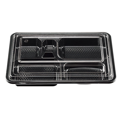 エフピコチューパ 弁当容器 W-203 透明蓋セット 庄内 20セット/袋(ご注文単位16袋)【直送品】