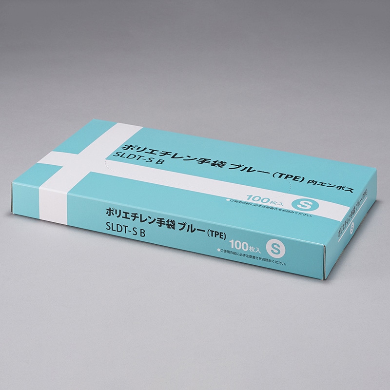 伊藤忠リーテイルリンク ポリエチレン手袋　TPE　内エンボス S　ブルー　100枚入 SLDT-S　B 1箱（ご注文単位20箱）【直送品】