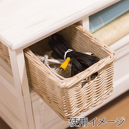 萩原 テレビ台　幅90cm アンティークホワイト　引出しタイプ MTV-5218AW 1台（ご注文単位1台）【直送品】