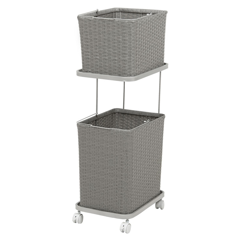 萩原 ランドリーラック 幅30cm グレー RAN-2427GY 1台(ご注文単位1台)【直送品】