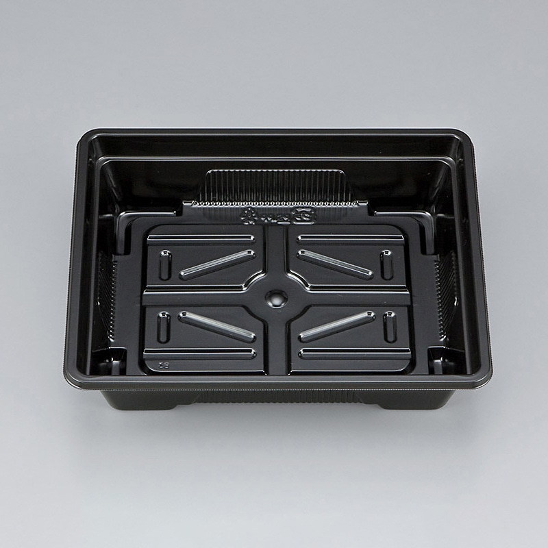 シーピー化成 弁当容器　本体 BFO-80 黒 50枚/袋（ご注文単位24袋）【直送品】