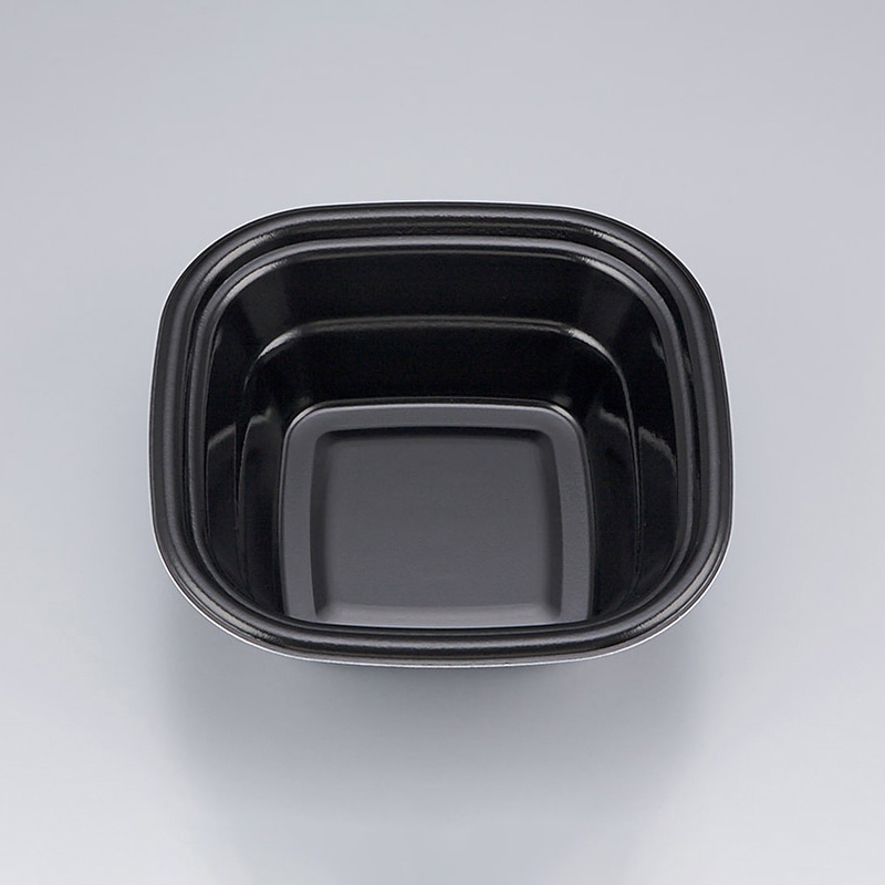 シーピー化成 丼容器 TN角丼 本体 17 黒 50枚/袋(ご注文単位18袋)【直送品】