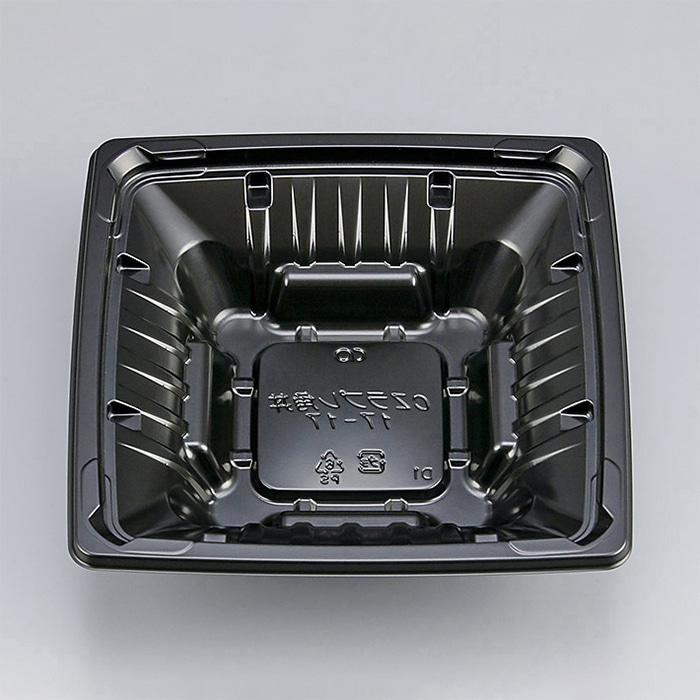 シーピー化成 丼容器 CZラプレ角丼 本体 17-17 BS黒 50枚/袋(ご注文単位18袋)【直送品】