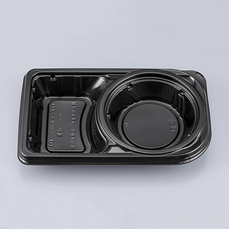 シーピー化成 弁当容器 CBFNランチ 本体 11 黒（R） 50枚/袋（ご注文単位12袋）【直送品】