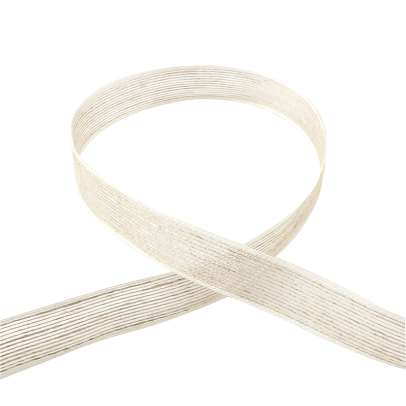 小西リボン リネンラインリボン 12mm巾×20m巻 ホワイト KR3760-12-11 1巻(ご注文単位1巻)【直送品】