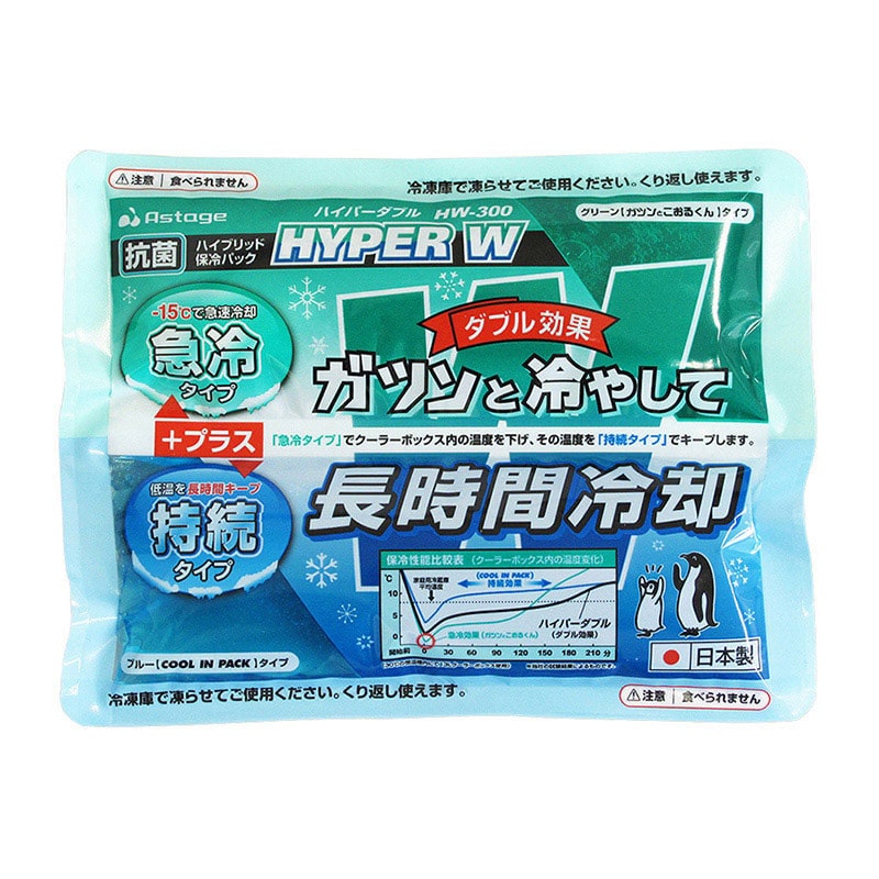 JEJアステージ ハイブリッド保冷パック　ハイパーダブル  HW-300 1個（ご注文単位30個）【直送品】