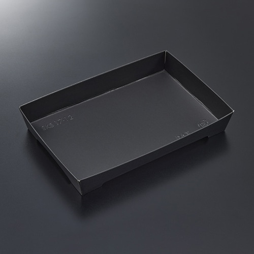 中央化学 紙製寿司容器　SKS　本体 17-12 黒 50枚/袋（ご注文単位8袋）【直送品】