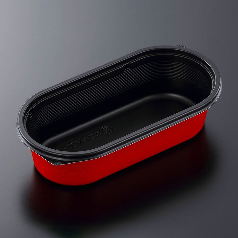 中央化学 弁当容器 CTなごみ 本体 M20-10 BK-R 50枚/袋(ご注文単位12袋)【直送品】