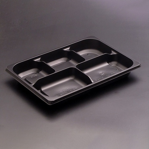 リスパック 弁当容器　饗膳　中皿5 10 RHHK161　黒 50枚/袋（ご注文単位12袋）【直送品】
