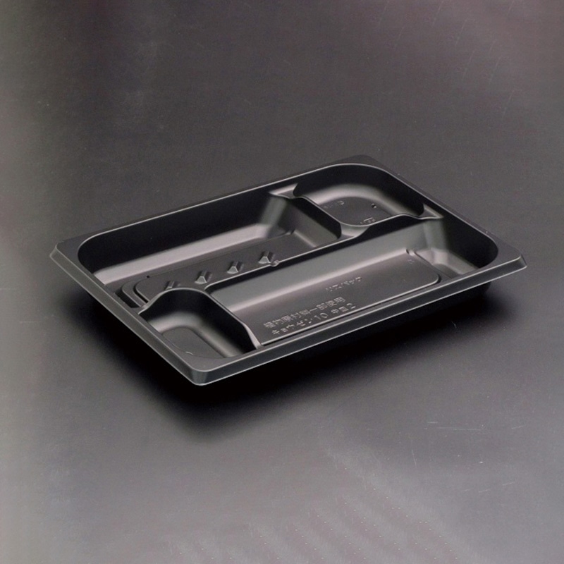 リスパック 弁当容器　饗膳　中皿2  10　黒 50枚/袋（ご注文単位12袋）【直送品】