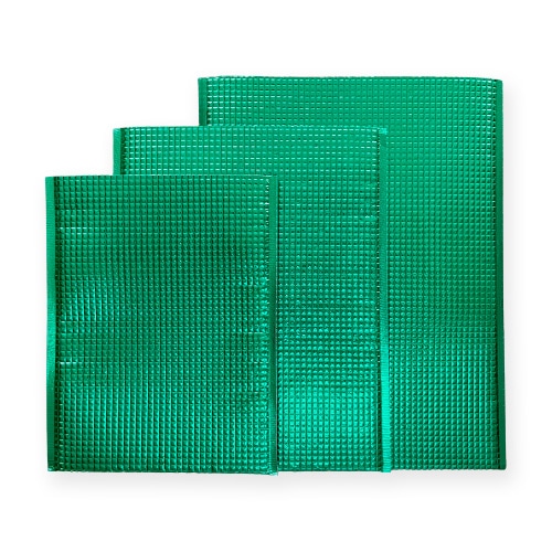 モロフジ 保冷平袋 手穴なし M グリーン 400枚/箱(ご注文単位1箱)【直送品】
