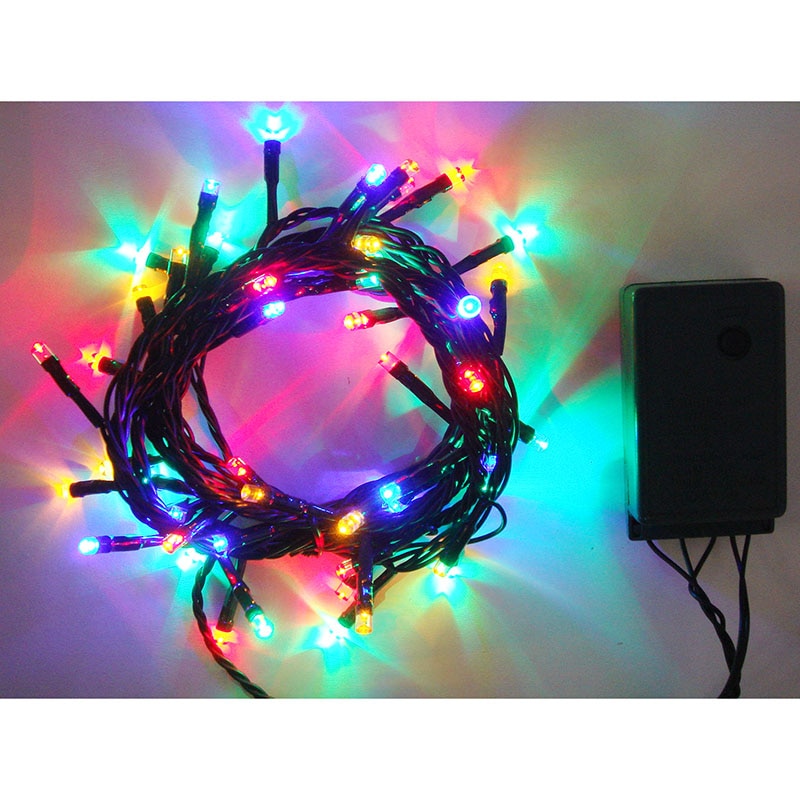 コロナ産業 室内用50球ストレートライト アダプター付 4色ミックス 緑コード SHG50MIX 1個(ご注文単位1個)【直送品】
