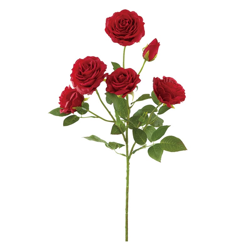 ビバ工芸 造花 スィートローズスプレー レッド VA2512 1本(ご注文単位1本)【直送品】