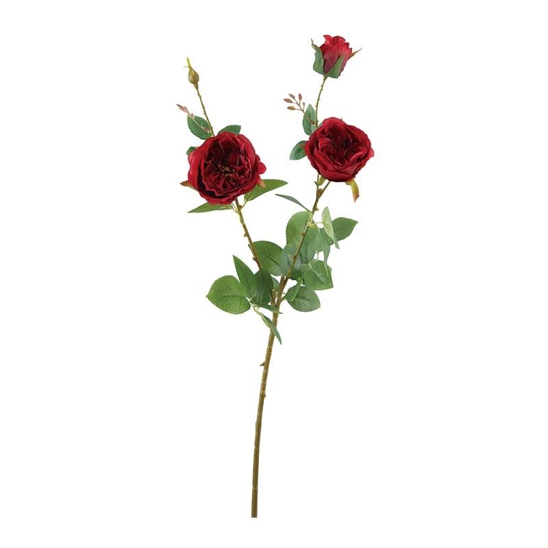 ビバ工芸 造花 キャメリアローズスプレー レッド VA2521 1本(ご注文単位1本)【直送品】
