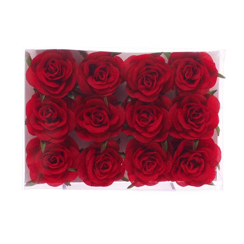 ビバ工芸 造花 ローズヘッド レッド VE6495 1個(ご注文単位1個)【直送品】