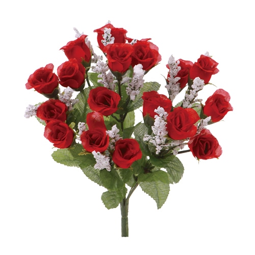 ビバ工芸 造花 ミニローズブッシュ レッド VF6616 1束(ご注文単位1束)【直送品】