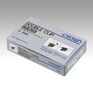 CR-WC2F-B Wクリップ 中 フラットタイプ 黒10個 1箱 (ご注文単位1箱)【直送品】