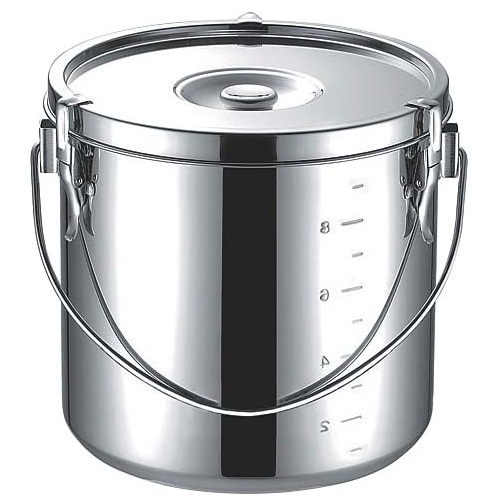 本間製作所 K　18-8　厚底　給食缶　16cm　3.1L   1個（ご注文単位1個）【直送品】
