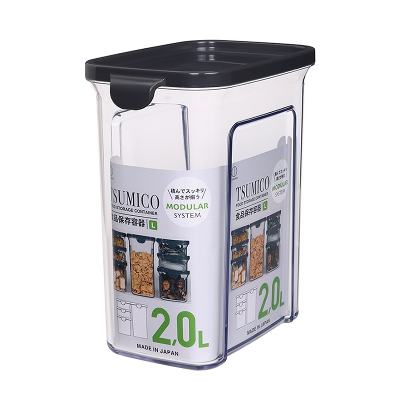 小久保工業所 TSUMICO 食品保存容器 L グレー KK-631 1個(ご注文単位6個)【直送品】