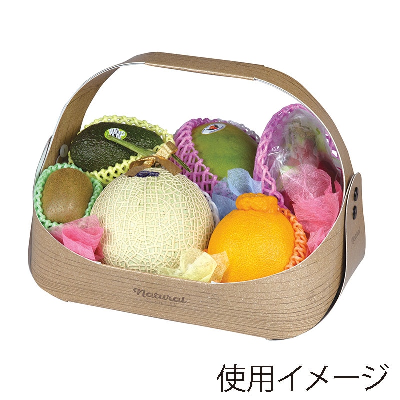 ヤマニパッケージ フルーツバスケット 小木目 L-2391 5枚/袋(ご注文単位6袋)【直送品】
