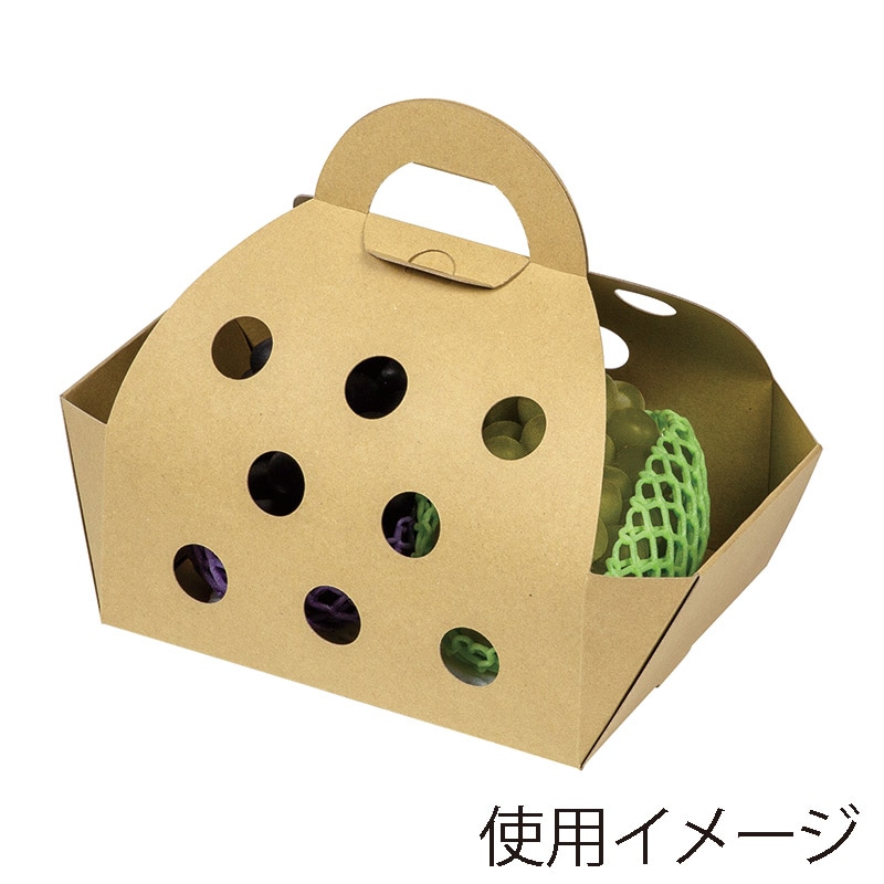 ヤマニパッケージ クラフト手提箱 特大 L-2496 10枚/束（ご注文単位10束）【直送品】