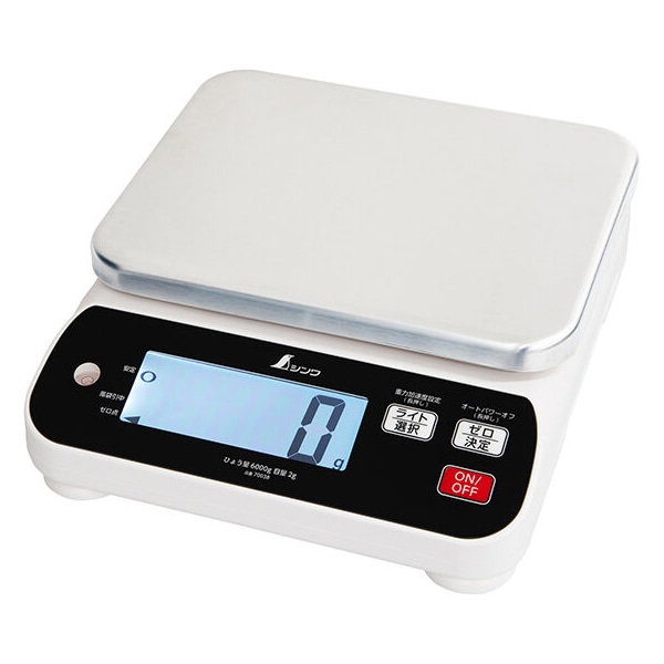 シンワ測定 デジタルはかり WP 防塵防水 6000g 70038 063016003 1個(ご注文単位1個)【直送品】