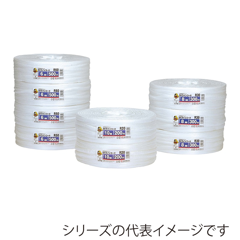 信越工業 結束ひも SKラインコード R10 白 1巻(ご注文単位5巻)【直送品】