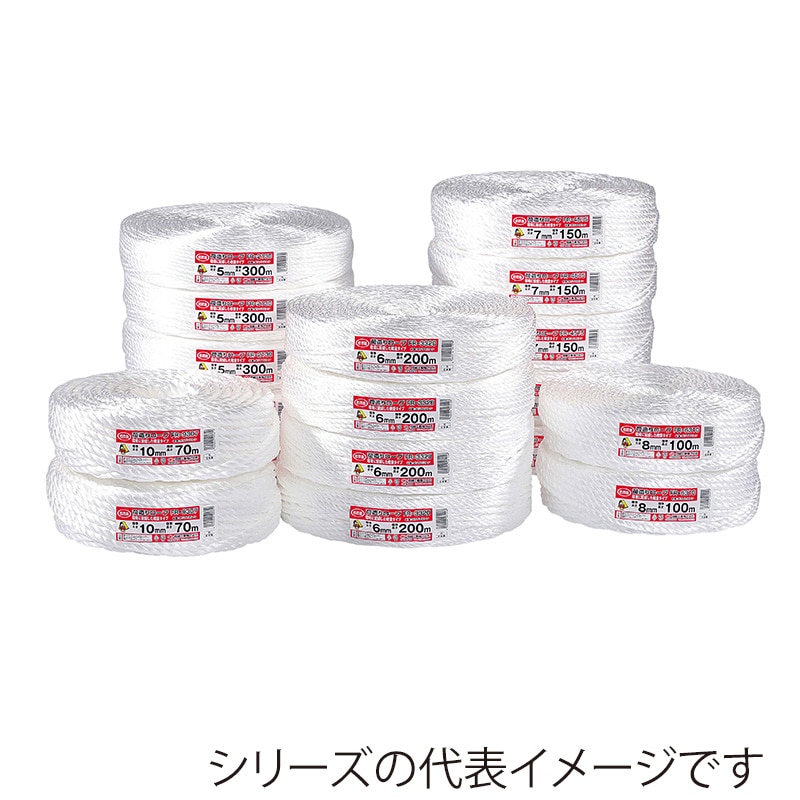 信越工業 結束ひも 荷造りロープ FR-6310 白 1巻(ご注文単位10巻)【直送品】