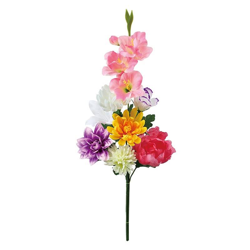 ポピー 造花 仏花組花 M FP-0993-MIX 1束(ご注文単位12束)【直送品】