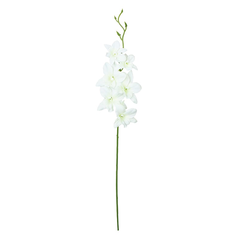 ポピー 造花 デンファレ ホワイト FF-3026-W 1本(ご注文単位24本)【直送品】