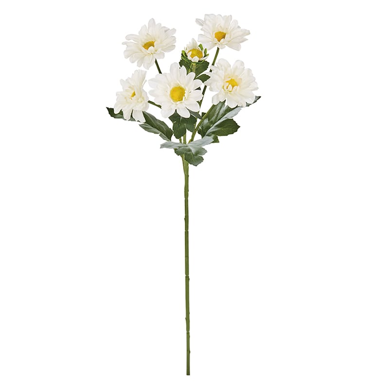 ポピー 造花　マムスプレー ホワイト FA-7323-W 1本（ご注文単位12本）【直送品】