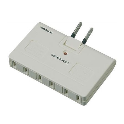ヤザワコーポレーション 雷サージ付アンダータップ 3個口 白 Y02UK300WH 1個(ご注文単位1個)【直送品】