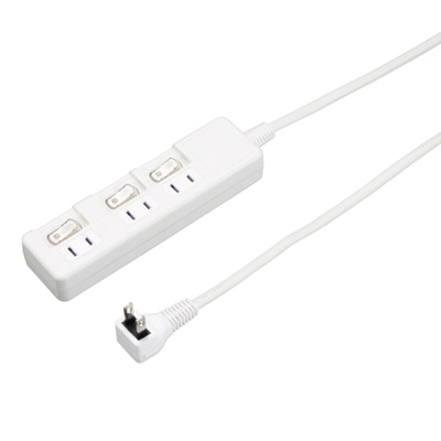 ヤザワコーポレーション 3個口節電タップ 3m ホワイト H8S333WH 1個（ご注文単位1個）【直送品】