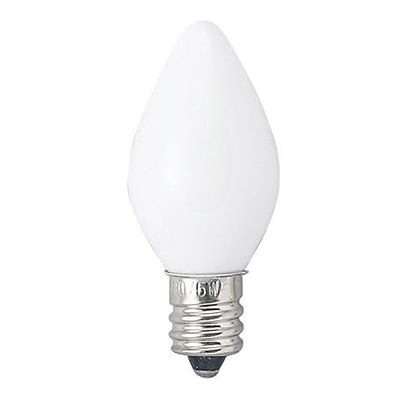 ヤザワコーポレーション 白熱電球 ローソク球 E12 5W ホワイト 2個入 1CC2P 1パック（ご注文単位1パック）【直送品】