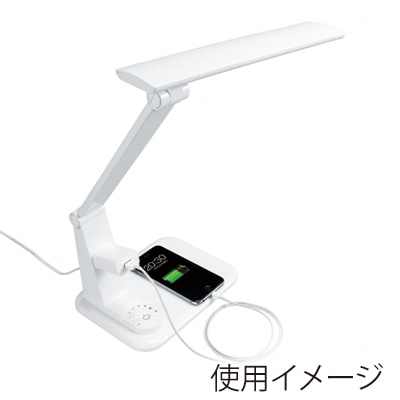 ヤザワコーポレーション JIS AA形 調光機能付LED学習スタンド 10W コンセント付 ホワイト GSLA10D01WH 1個(ご注文単位1個)【直送品】