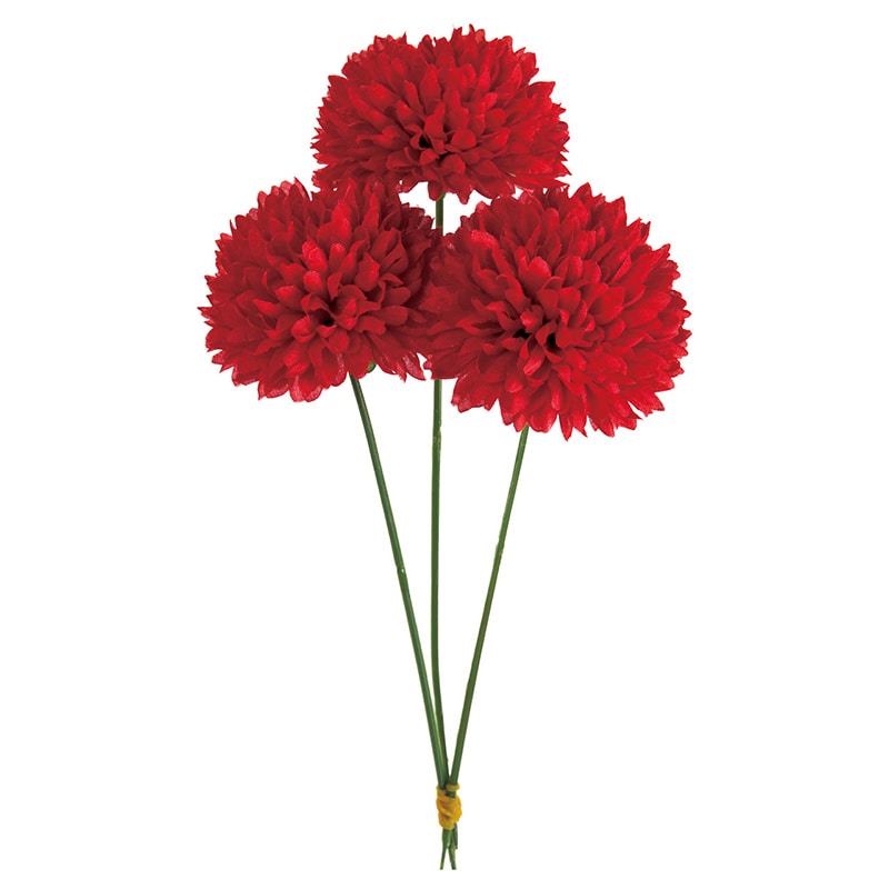 東京堂 造花　ピンポンマムピック FM2927 レッド 1束（ご注文単位1束）【直送品】