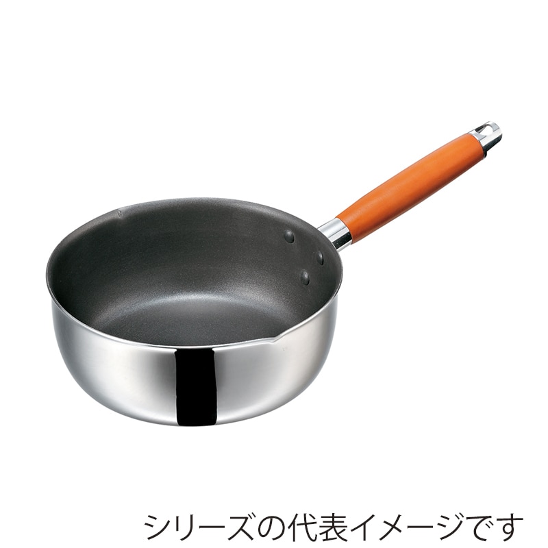 エムテートリマツ MTI　IH二層鋼フッ素雪平鍋 18cm 037485031 1個（ご注文単位1個）【直送品】