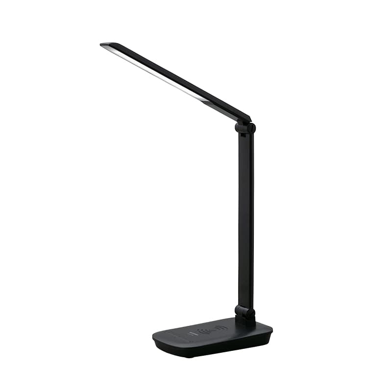 アイリスオーヤマ LEDデスクライト ワイヤレス充電 平置きタイプ 調光 ブラック LDL-QFD-B 1台(ご注文単位1台)【直送品】