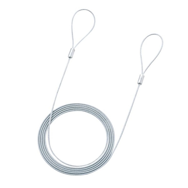 サンワサプライ eセキュリティ ワイヤー 長さ2m 直径1.6mm SLE-3W-2 1個(ご注文単位1個)【直送品】