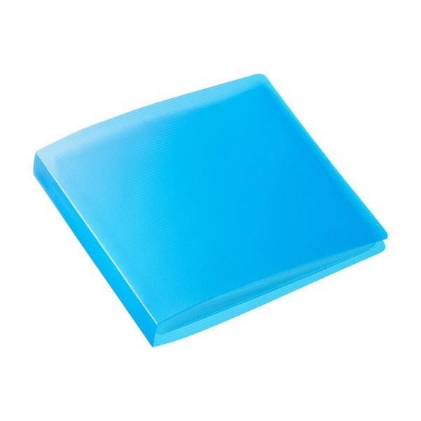サンワサプライ DVD・CDファイルケース 12枚収納 ブルー FCD-FL12BL 1個（ご注文単位1個）【直送品】