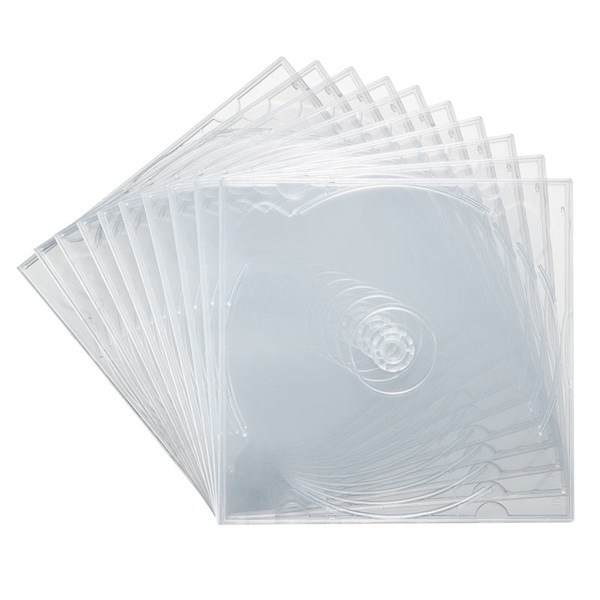 サンワサプライ Blu-ray・DVD・CDケース ソフトタイプ 2枚収納 10枚入 FCD-PSW10CL 1個（ご注文単位1個）【直送品】