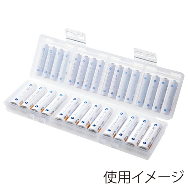 サンワサプライ 電池ケース 単3形・単4形対応 大容量タイプ クリア DG-BT6C 1個(ご注文単位1個)【直送品】