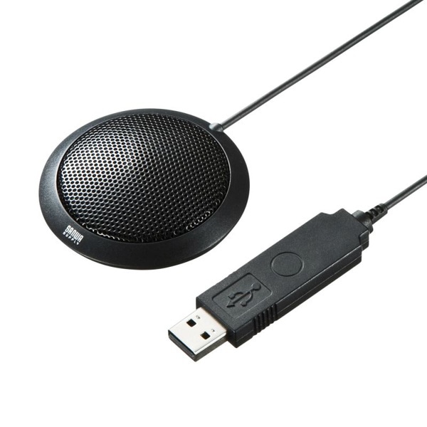 サンワサプライ USBマイクロホン 無(全)指向性 ブラック MM-MCU06BKN 1個(ご注文単位1個)【直送品】