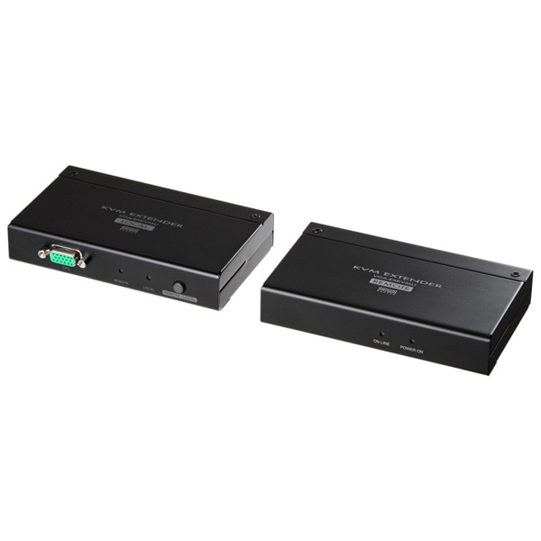 サンワサプライ KVMエクステンダー 受信機・送信機セット USB用 VGA-EXKVMU 1個（ご注文単位1個）【直送品】
