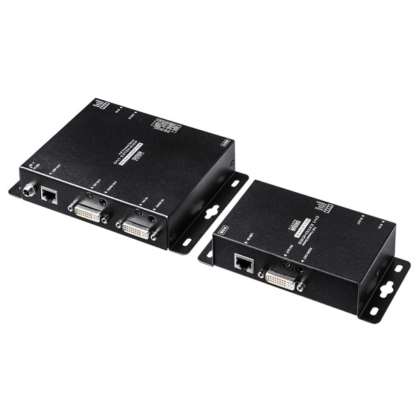 サンワサプライ DVIエクステンダー PoE対応 セットモデル 100m延長 VGA-EXDVPOE 1個（ご注文単位1個）【直送品】