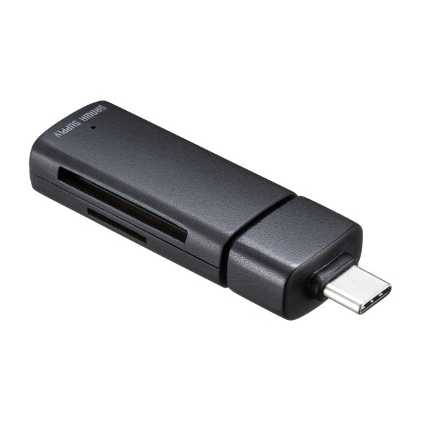 サンワサプライ USB 5Gbps Type-C カードリーダー ADR-5TCMSD1BK 1個(ご注文単位1個)【直送品】