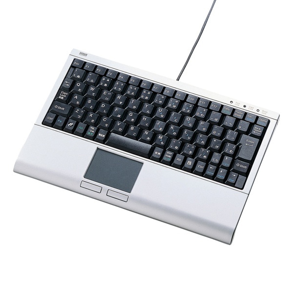 サンワサプライ タッチパッド付キーボード テンキーなし シルバー SKB-TP01SVN 1個（ご注文単位1個）【直送品】