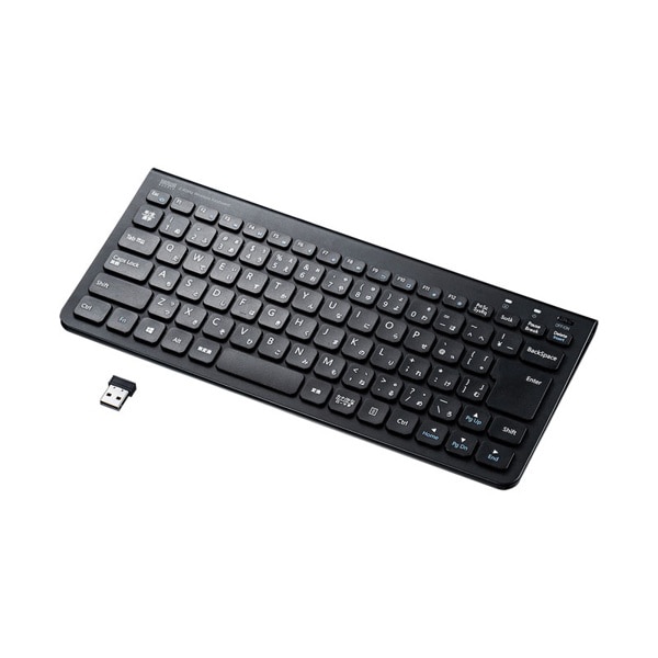 サンワサプライ ワイヤレススリムキーボード テンキーなし ブラック SKB-WL32BK 1個(ご注文単位1個)【直送品】