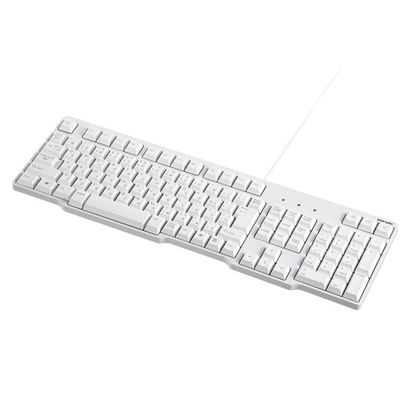サンワサプライ USBキーボード ホワイト SKB-L1UN 1個（ご注文単位1個）【直送品】