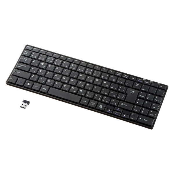 サンワサプライ ワイヤレススリムキーボード テンキーあり ブラック SKB-WL22BKN 1個(ご注文単位1個)【直送品】